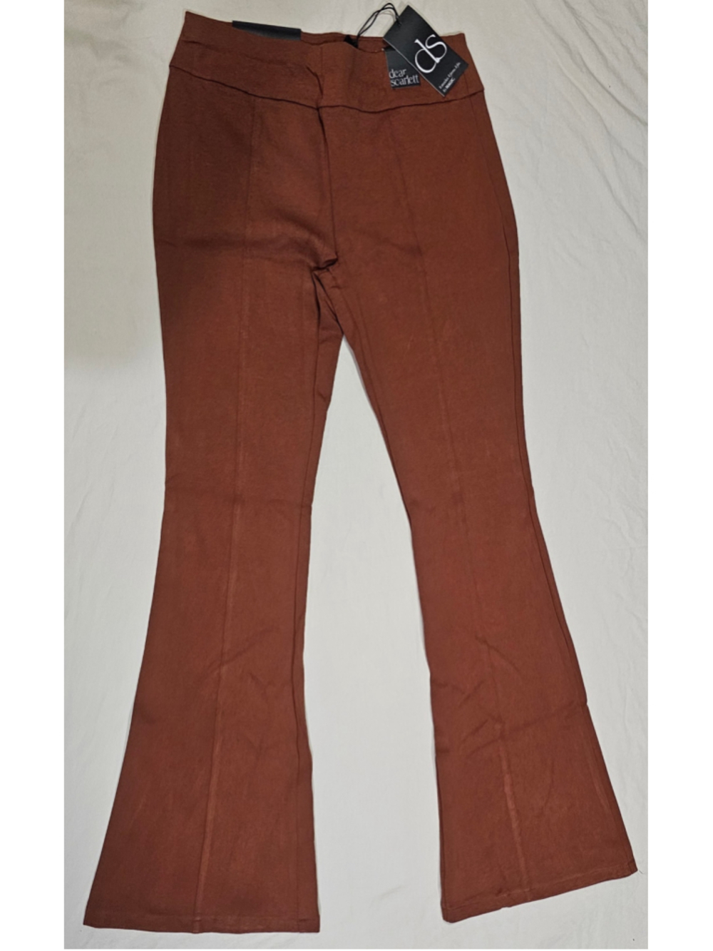 Women's Dear Scarlett Flare Pants Size XL Brown Rust - Picture 6 of 7